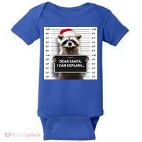 Dear Santa I Can Explain Funny Christmas Raccoon Meaningful Gift Baby Bodysuit thumb 0