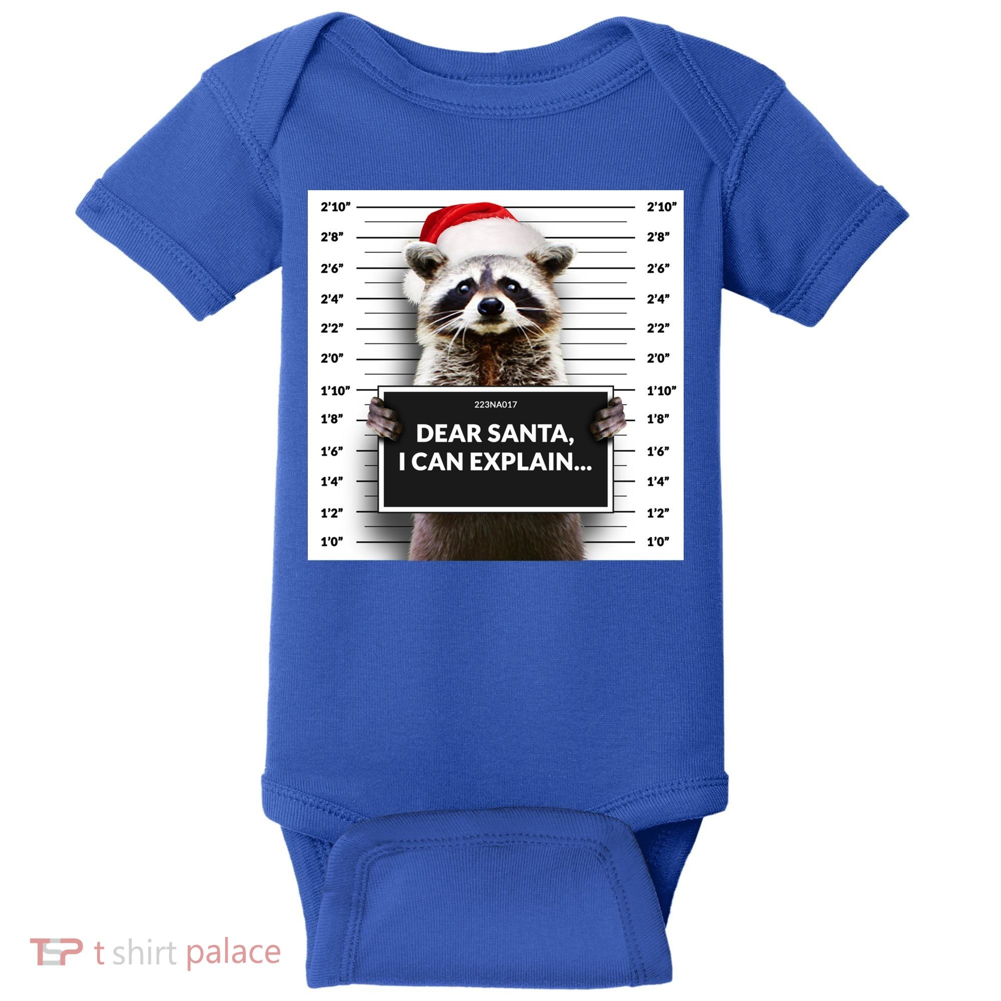Dear Santa I Can Explain Funny Christmas Raccoon Meaningful Gift Baby Bodysuit