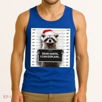 Dear Santa I Can Explain Funny Christmas Raccoon Meaningful Gift Tank Top thumb 3