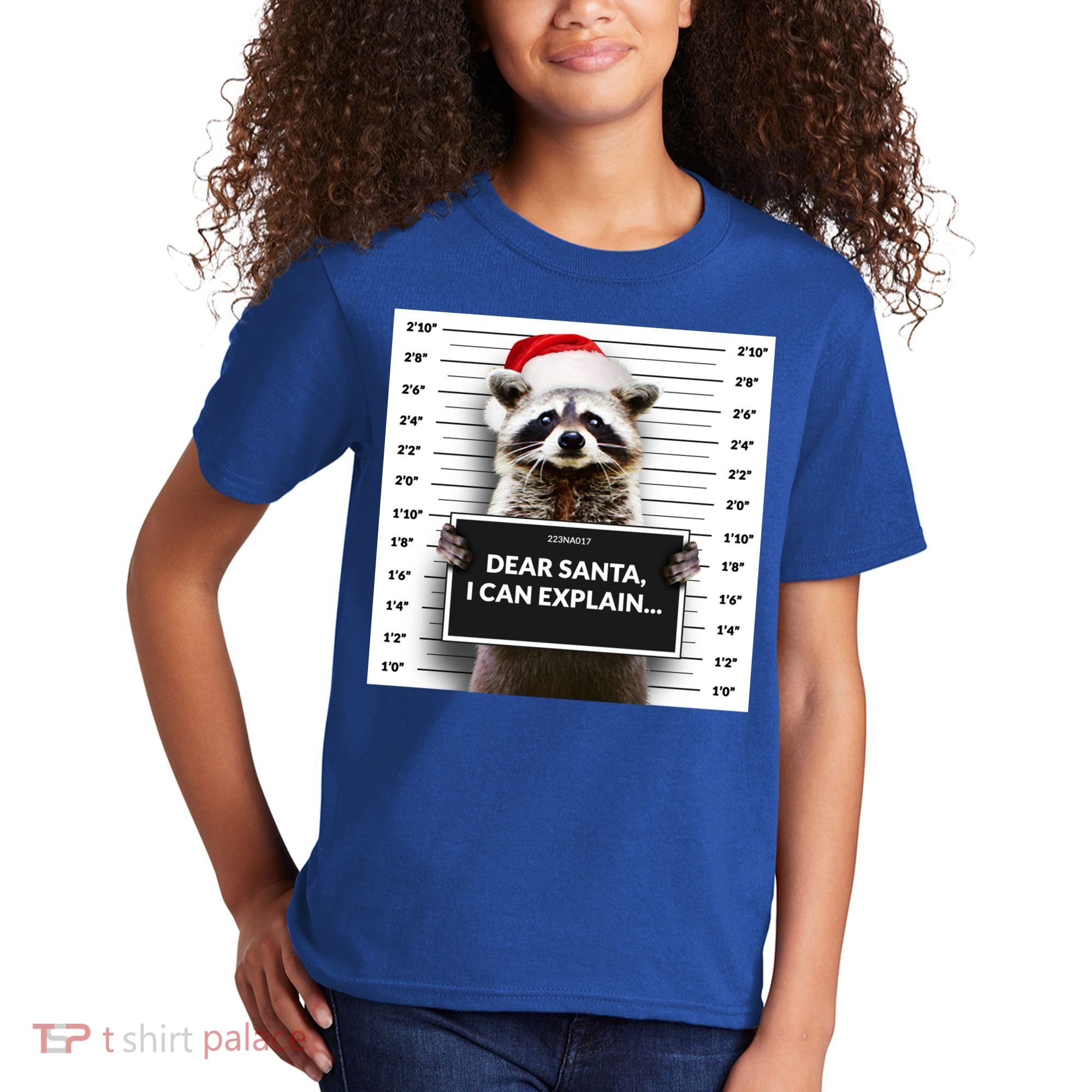 Dear Santa I Can Explain Funny Christmas Raccoon Meaningful Gift Kids T-Shirt