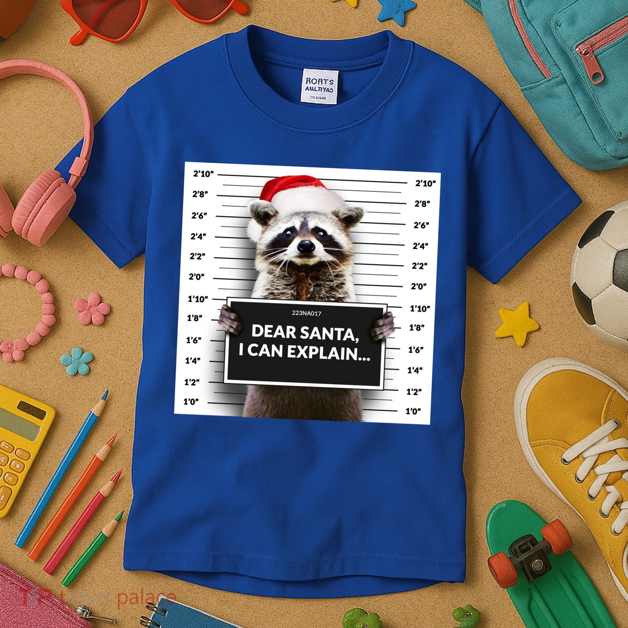Dear Santa I Can Explain Funny Christmas Raccoon Meaningful Gift Kids T-Shirt