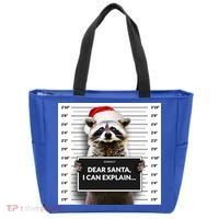 Dear Santa I Can Explain Funny Christmas Raccoon Meaningful Gift Tote Bag thumb 0