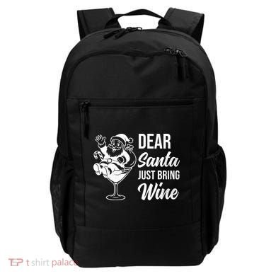 Dear Santa Just Bring Wine Christmas Backpack