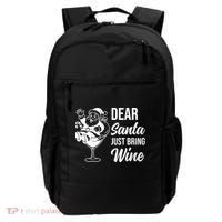 Dear Santa Just Bring Wine Christmas Backpack thumb 0