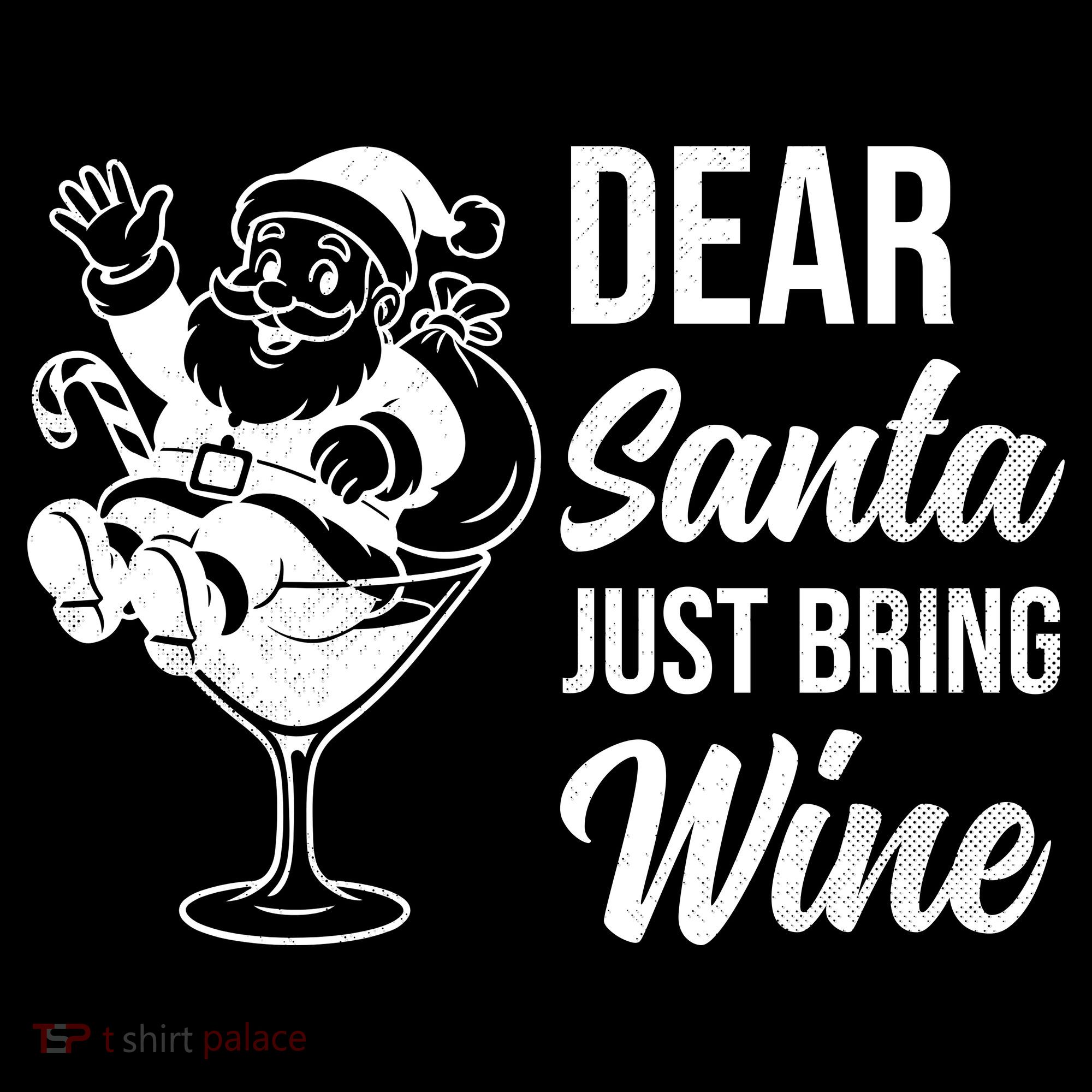 Dear Santa Just Bring Wine Christmas Toddler Hoodie
