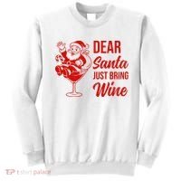 Dear Santa Just Bring Wine Christmas Sweatshirt thumb 0