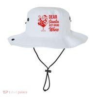 Dear Santa Just Bring Wine Christmas Bucket Hat thumb 0