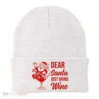 Dear Santa Just Bring Wine Christmas Beanie thumb 0