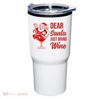 Dear Santa Just Bring Wine Christmas Tumbler thumb 0