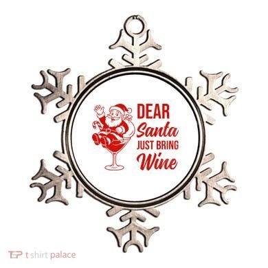 Dear Santa Just Bring Wine Christmas Ornament