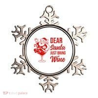 Dear Santa Just Bring Wine Christmas Ornament thumb 0