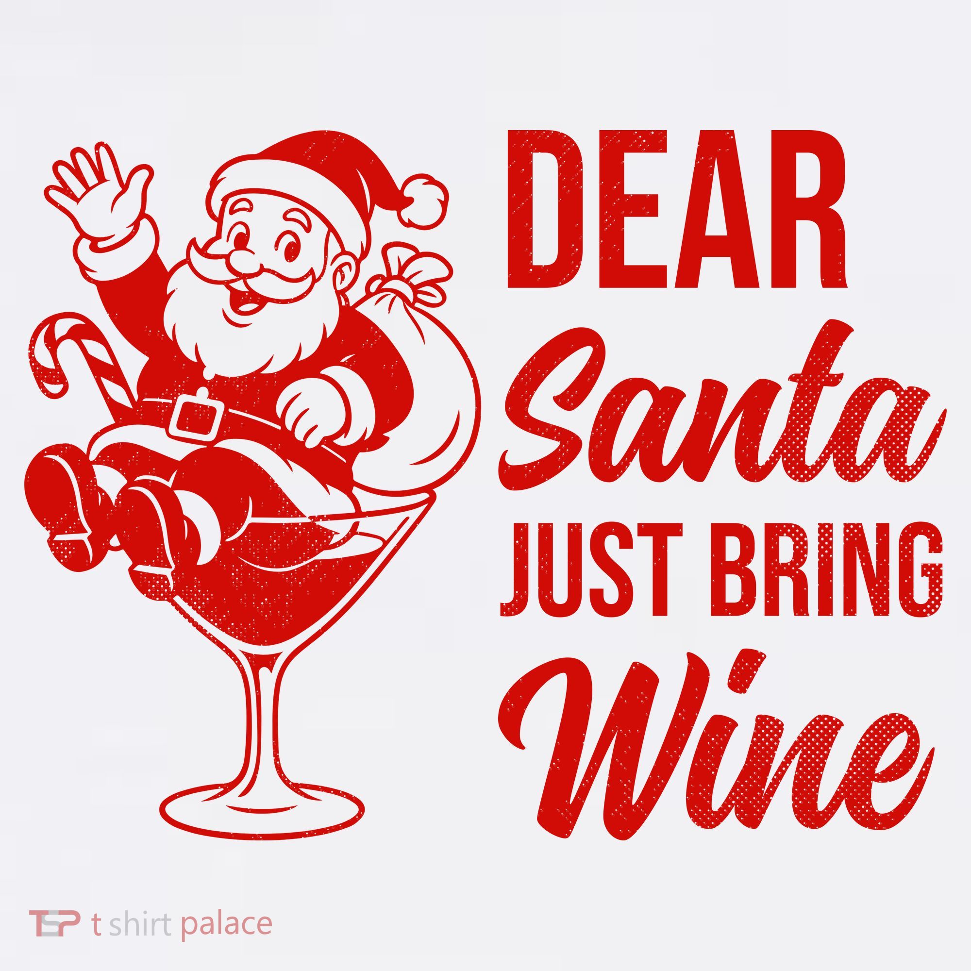 Dear Santa Just Bring Wine Christmas Women's Tank Top