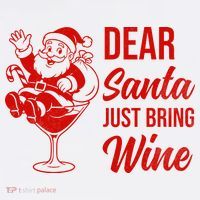 Dear Santa Just Bring Wine Christmas Toddler T-Shirt thumb 4