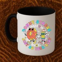 Donut Stress Just Do Your Best Test Day Student Teacher Coffee Mug thumb 2