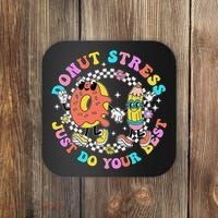 Donut Stress Just Do Your Best Test Day Student Teacher Coaster thumb 0