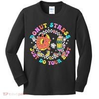 Donut Stress Just Do Your Best Test Day Student Teacher Kids Long Sleeve Shirt thumb 0