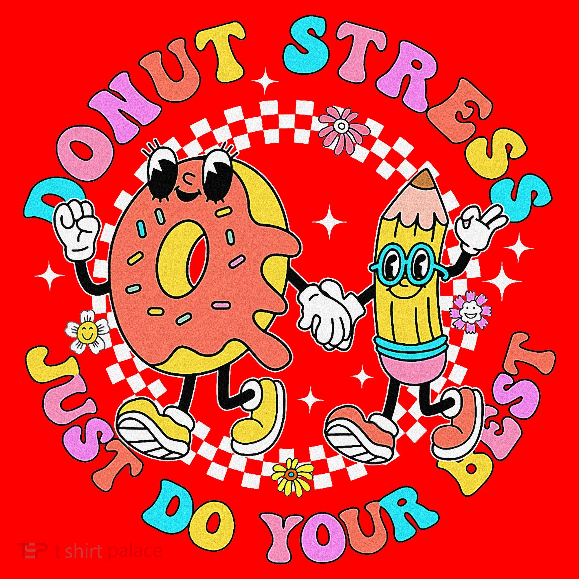 Donut Stress Just Do Your Best Test Day Student Teacher Santa Hat