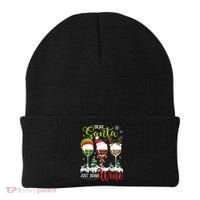 Dear Santa Just Bring Wine Funny Christmas Wine Glasses Beanie thumb 0