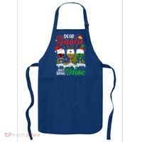 Dear Santa Just Bring Wine Funny Christmas Wine Glasses Gift Apron thumb 0