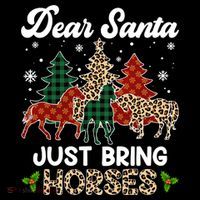 Dear Santa Just Bring Horses ELF Santa Leopard Christmas Coffee Mug thumb 5