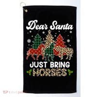 Dear Santa Just Bring Horses ELF Santa Leopard Christmas Golf Towel thumb 0
