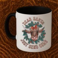 Dear Santa Just Send Cows Funny Gift Happy Merry Christmas Meaningful Gift Coffee Mug thumb 2