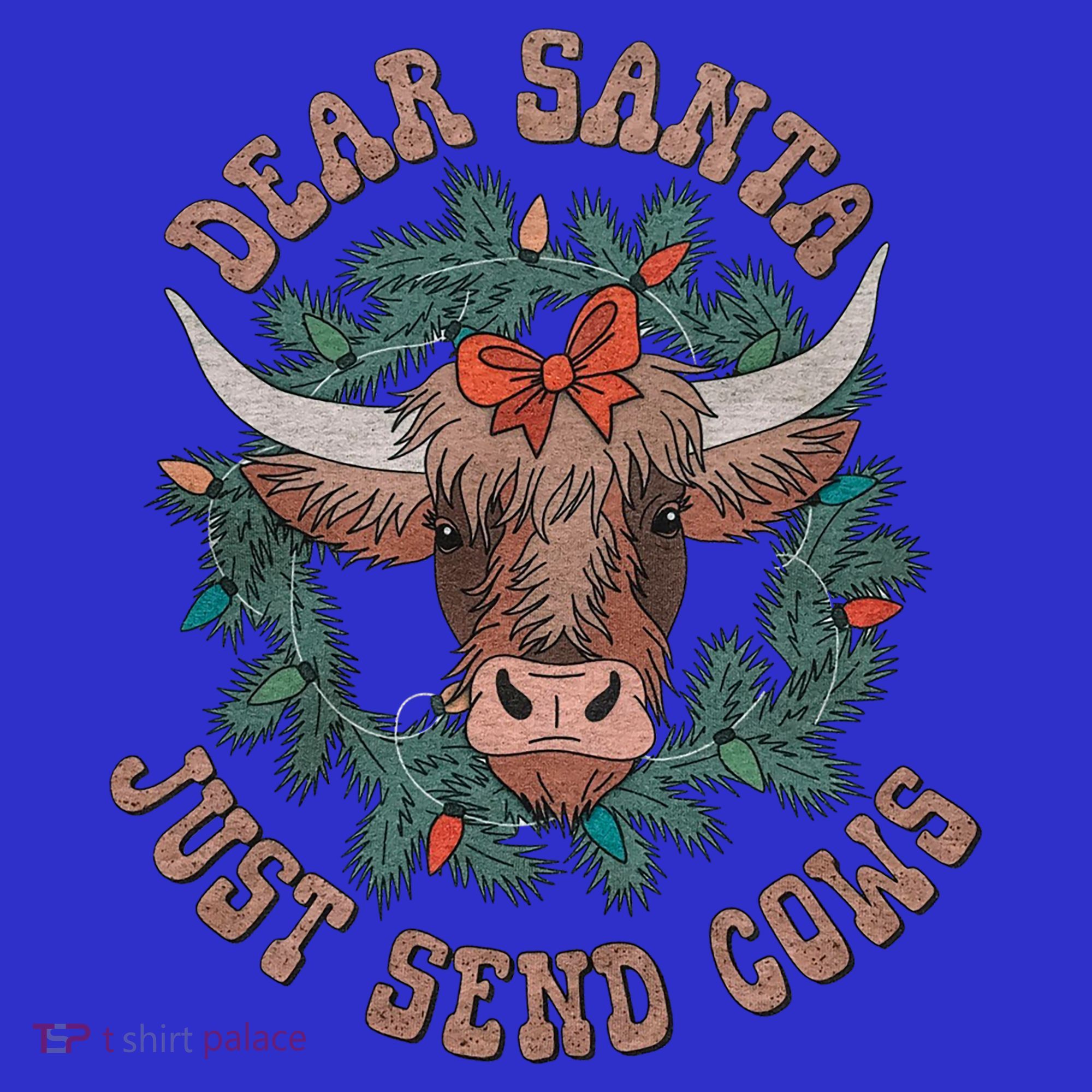 Dear Santa Just Send Cows Funny Gift Happy Merry Christmas Meaningful Gift Apron