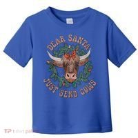 Dear Santa Just Send Cows Funny Gift Happy Merry Christmas Meaningful Gift Toddler T-Shirt thumb 0