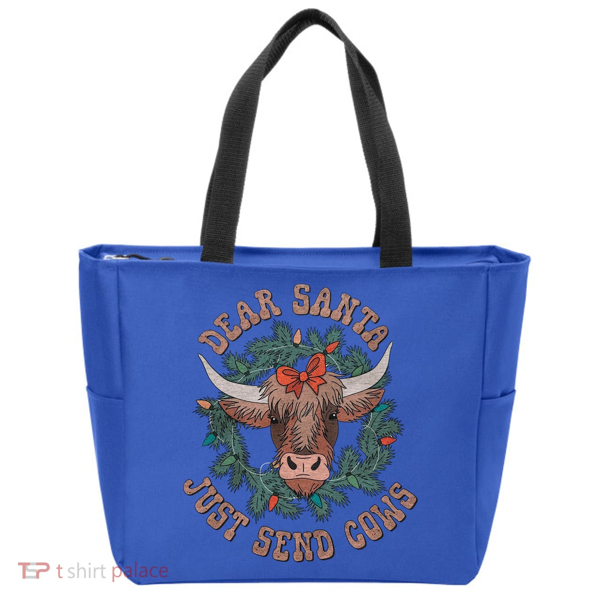 Dear Santa Just Send Cows Funny Gift Happy Merry Christmas Meaningful Gift Tote Bag