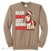 Dear Santa Just Bring Horses Horseback Rider Rodeo Christmas Sweatshirt thumb 0