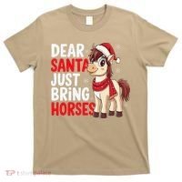 Dear Santa Just Bring Horses Horseback Rider Rodeo Christmas T-Shirt thumb 0