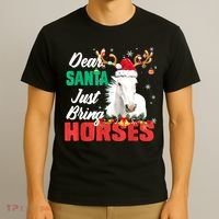 Dear Santa Just Bring Horses Lovers Christmas Xmas Women T-Shirt thumb 3