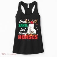 Dear Santa Just Bring Horses Lovers Christmas Xmas Women Women's Tank Top thumb 0