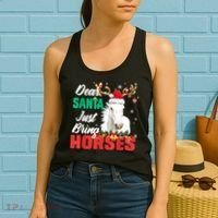 Dear Santa Just Bring Horses Lovers Christmas Xmas Women Women's Tank Top thumb 2