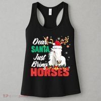 Dear Santa Just Bring Horses Lovers Christmas Xmas Women Women's Tank Top thumb 3