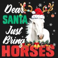 Dear Santa Just Bring Horses Lovers Christmas Xmas Women Women's Tank Top thumb 5