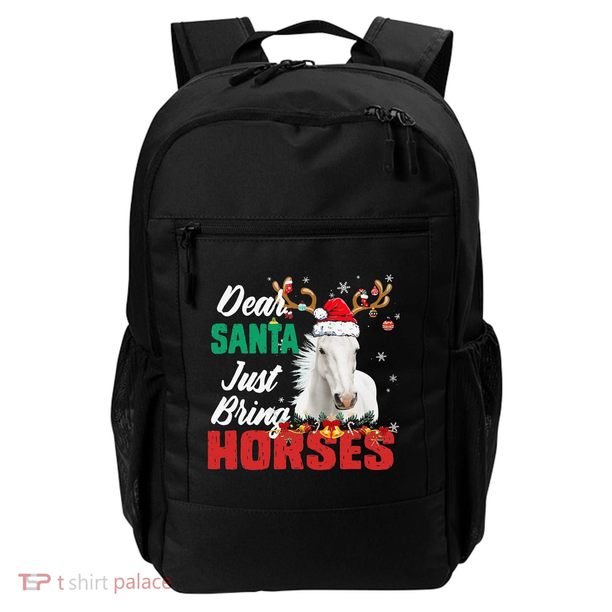 Dear Santa Just Bring Horses Lovers Christmas Xmas Funny Backpack