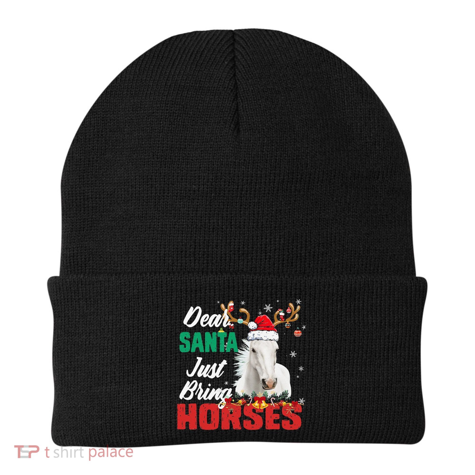 Dear Santa Just Bring Horses Lovers Christmas Xmas Funny Beanie