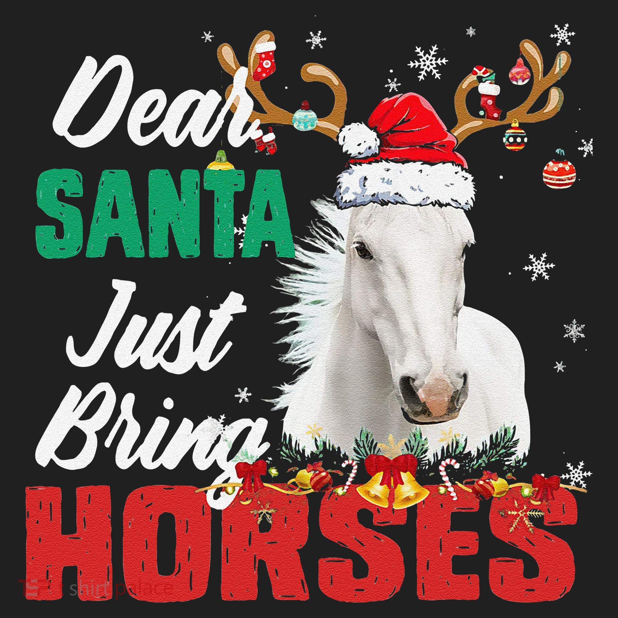 Dear Santa Just Bring Horses Lovers Christmas Xmas Funny Beanie