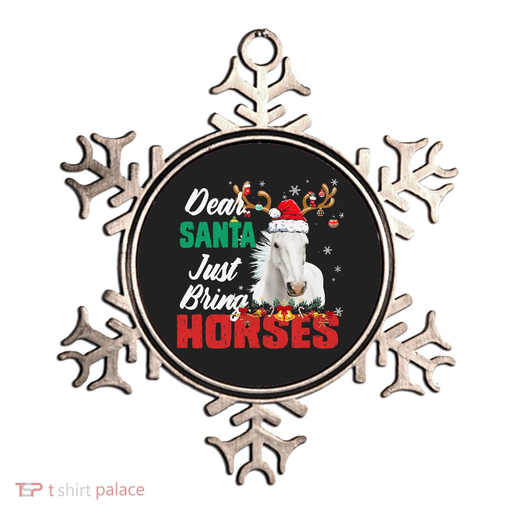 Dear Santa Just Bring Horses Lovers Christmas Xmas Funny Ornament