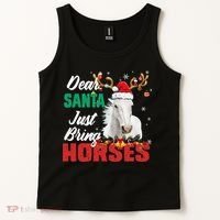 Dear Santa Just Bring Horses Lovers Christmas Xmas Funny Tank Top thumb 2