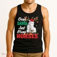 Dear Santa Just Bring Horses Lovers Christmas Xmas Funny Tank Top thumb 3