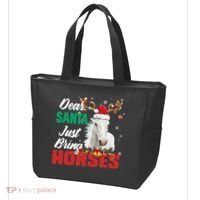 Dear Santa Just Bring Horses Lovers Christmas Xmas Funny Tote Bag thumb 3