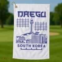 Daegu South Korea Golf Towel thumb 1