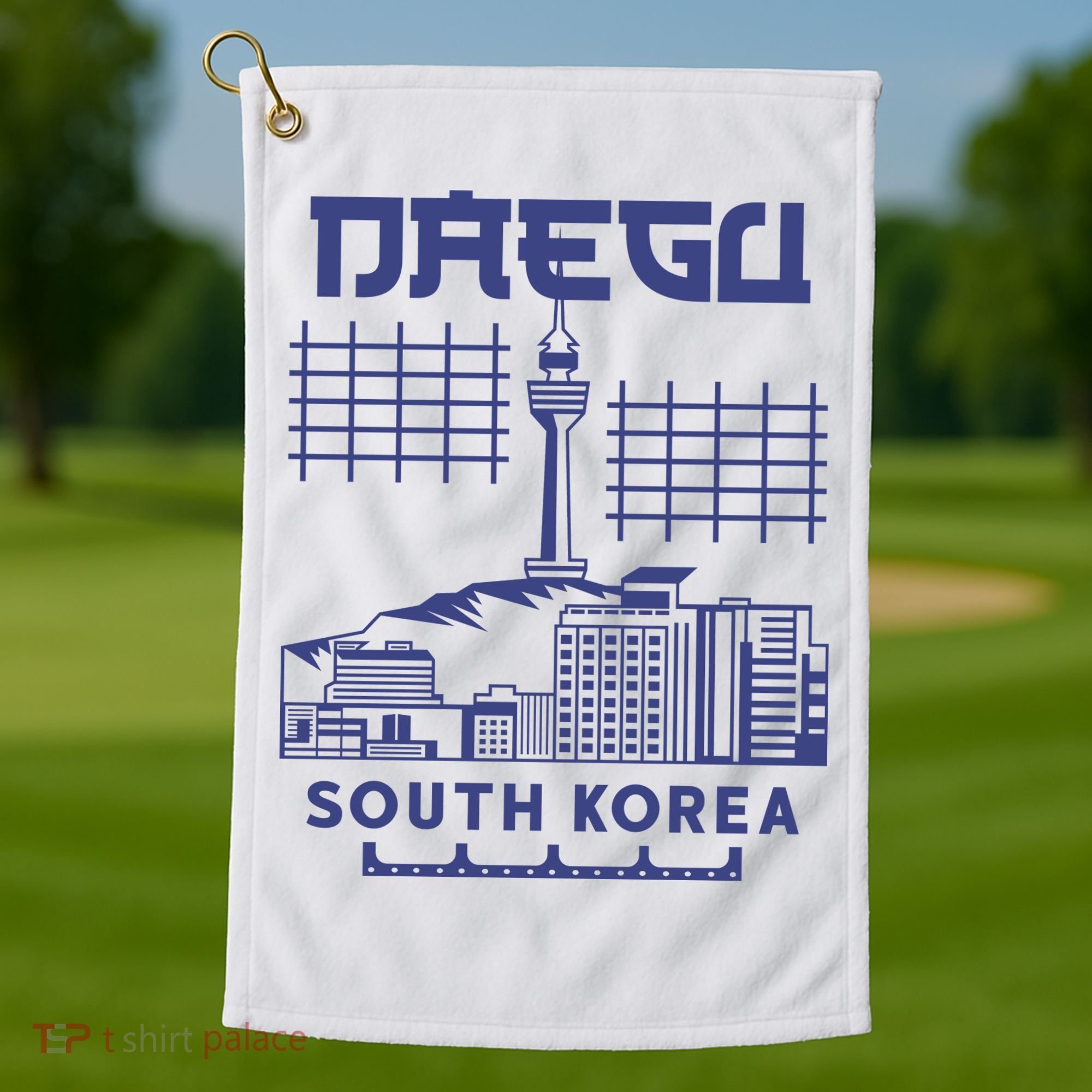 Daegu South Korea Golf Towel