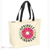 Donut Sprinkle Kindness Girl Women Doughnut Lover Tote Bag thumb 2