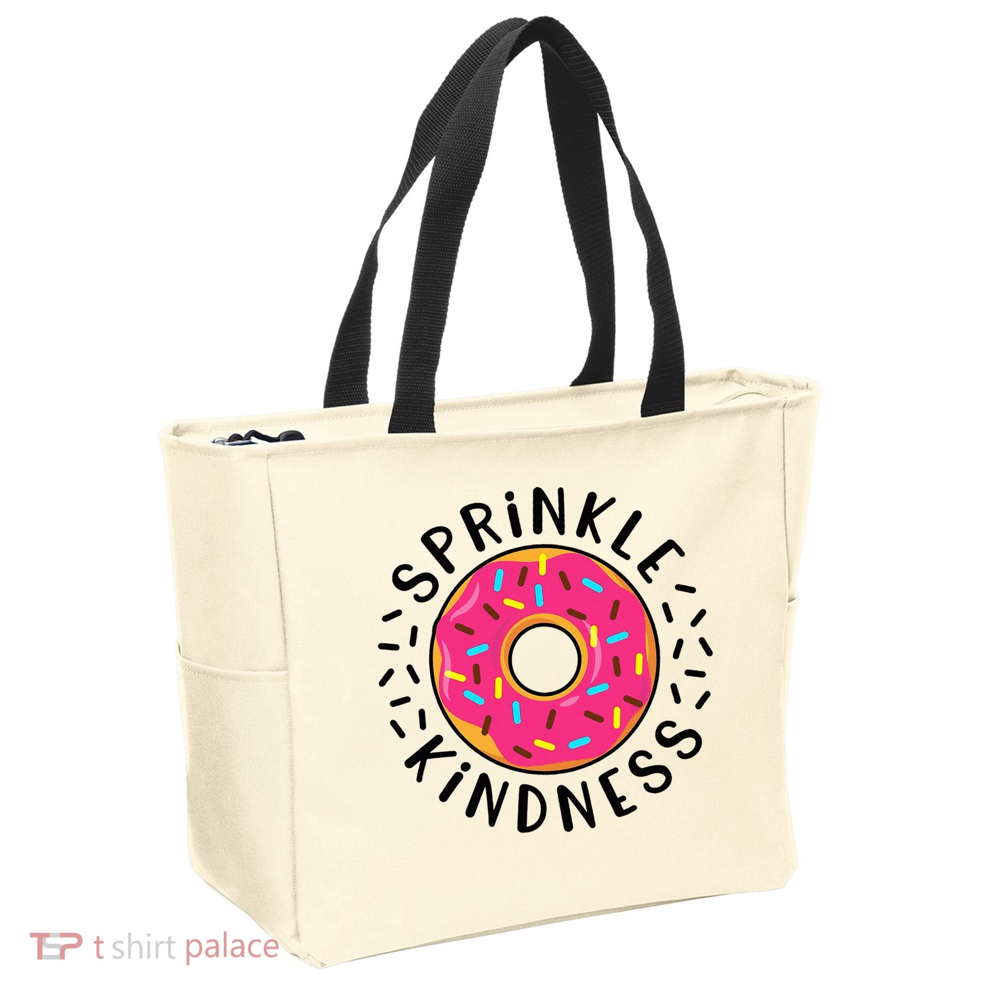 Donut Sprinkle Kindness Girl Women Doughnut Lover Tote Bag