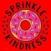 Donut Sprinkle Kindness Girl Women Doughnut Lover Santa Hat thumb 1