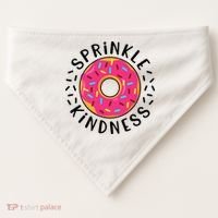 Donut Sprinkle Kindness Girl Women Doughnut Lover USA-Made Doggie Bandana thumb 0