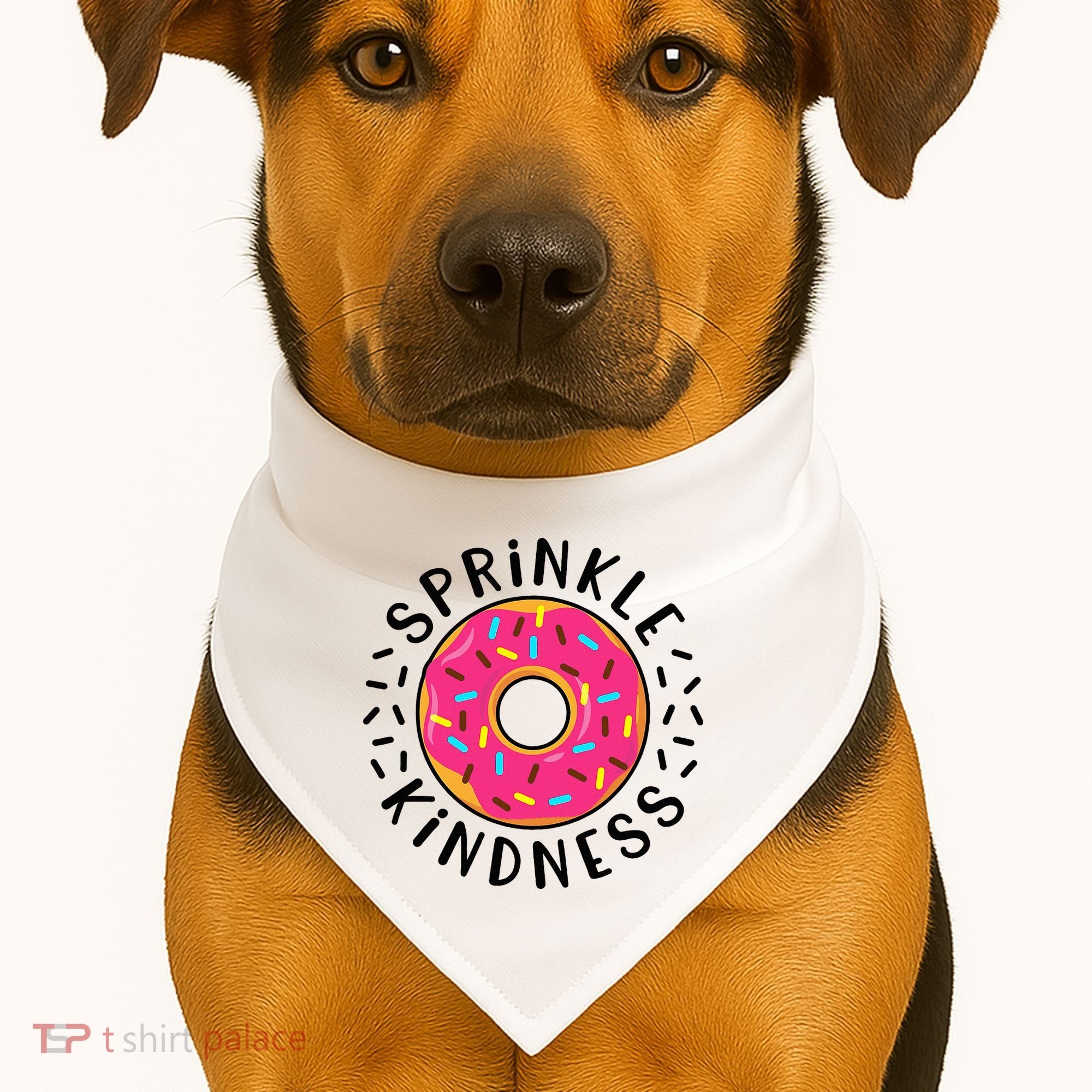 Donut Sprinkle Kindness Girl Women Doughnut Lover USA-Made Doggie Bandana